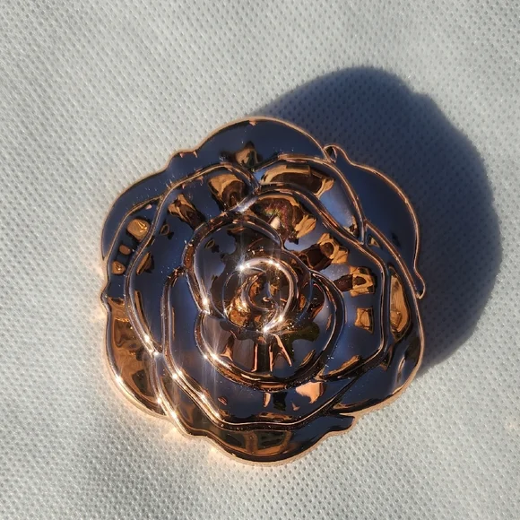 Kate Spade Shimmering Rose Gold Card Holder and Rose Gold Rose Mirror NWOT - Picture 6 of 7